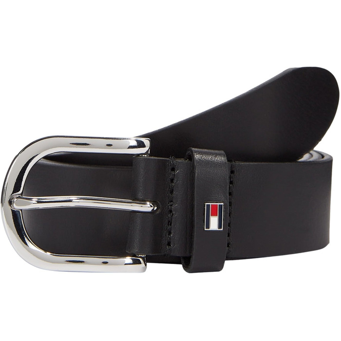 Ремінь жіночий Tommy Hilfiger New Danny шкіряний чорний (Masters Black) 90 см