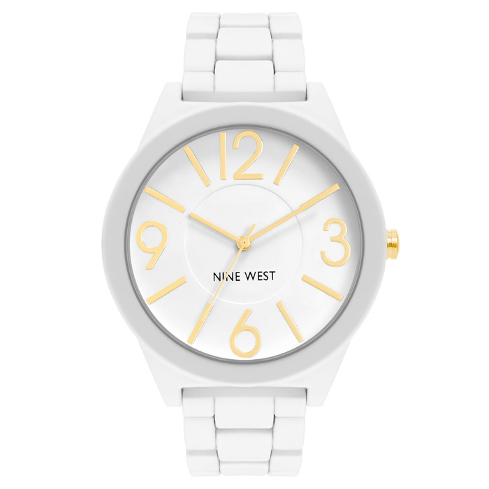 Жіночий кварцовий годинник Nine West NW/1678GYRG з сірим циферблатом та металевим ремінцем, аналоговий