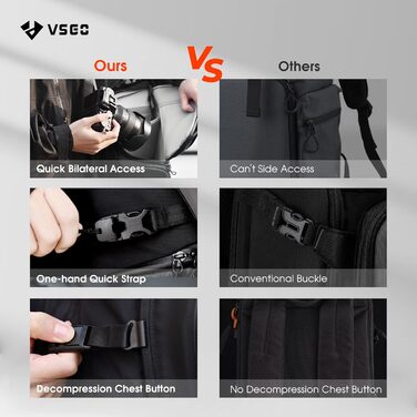 Рюкзак фотографський VSGO Black Snipe 16L для DSLR/SLR камер, DJI стабілізаторів та подорожей