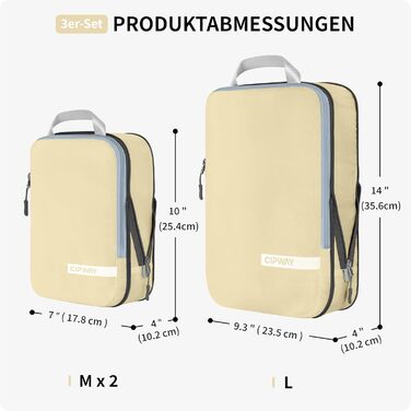 Набір кубиків-органайзерів для подорожей Cipway, 6 шт, білий, розширюваний, ультралегкий