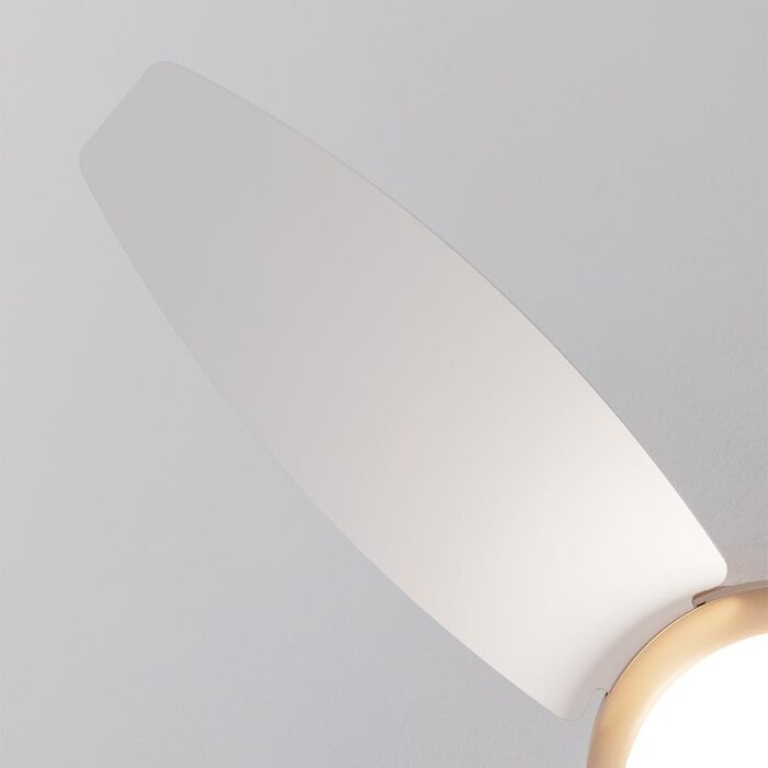 Стеляний вентилятор Cecotec EnergySilence Aero 495 з підсвічуванням, 55W, 42 дюйми, 5 лопатей, LED, пульт, таймер, 3 швидкості (золотий білий)