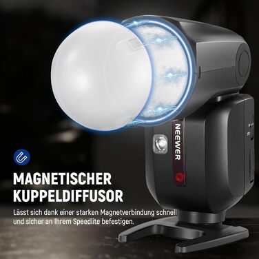 NEEWER Z2-S 2.4G TTL Speedlite для Sony: потужний спалах з дифузором та 2 моделювальними лампами, 76W, 1/8000s HSS, 3000mAh, 600 блискіток