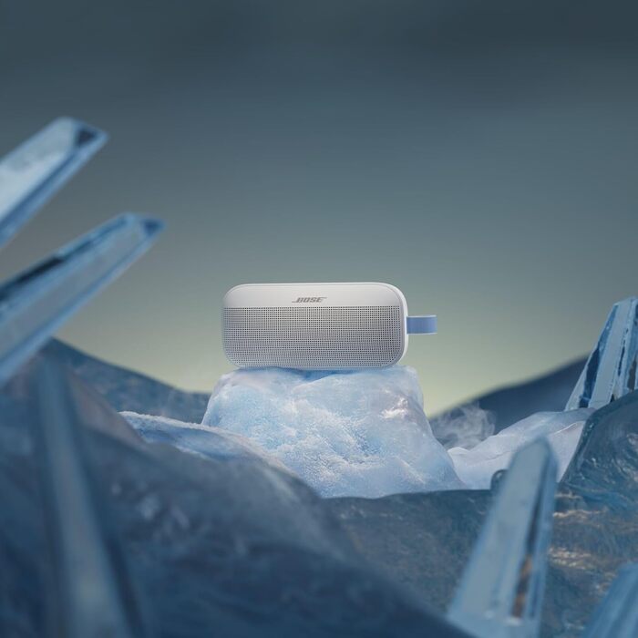 Bose SoundLink Flex 2: Водонепроникна Bluetooth колонка для подорожей, 12 год роботи, мікрофон (Небесно-сірий)