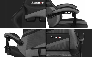Ігрове крісло Huzaro Force 4.4, тканина, сіре