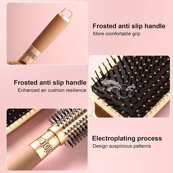 Набір гребінців для волосся 4 шт. - Антистатичні масажні гребінці для чоловіків та жінок - Професійні гребінці для укладки, локонів, сушіння та випрямлення без статичної електрики