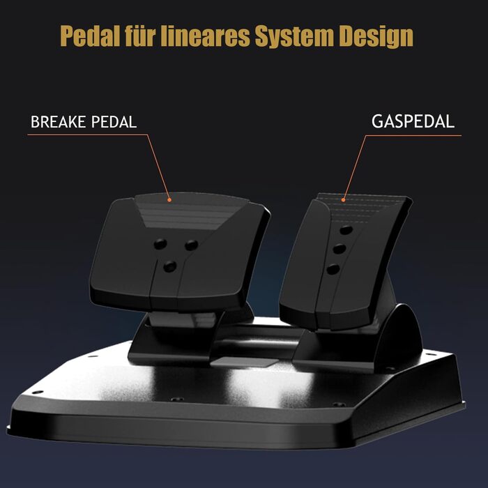 Ігрове кермо NBCP R270 з педалями: 270°, вібрація, сумісність з PC, PS3, PS4, Xbox One, Xbox Series X/S, Nintendo Switch – для гоночних ігор