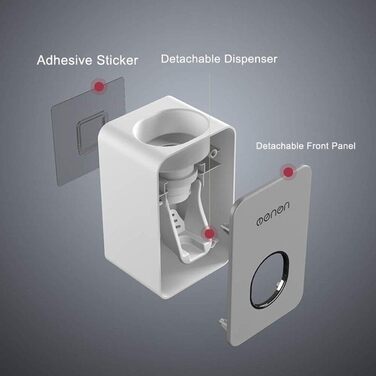 Автоматичний диспенсер зубної пасти та тримач для зубних щіток MHTECH (Zdjygq-hs-2) - комплект з 2 прес-паст, 4 стаканів, для 5 щіток