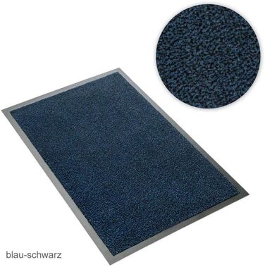 Килимок вхідний Kettelservice-Metzker® антибрудний, синьо-чорний меланж, 120x180 см