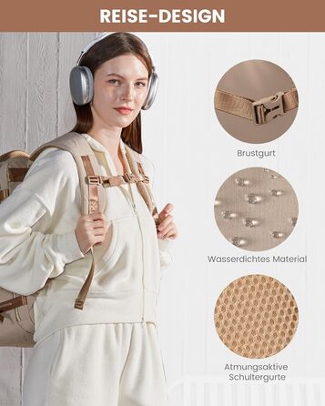 LOVEVOOK Рюкзак ручної поклажі, 40L, для ноутбука 17