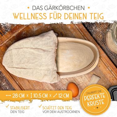 KRUSTENZAUBER Sourdough Starter Set - 1000ml Fermentation Jar with Spatula & Thermometer - Bread Baking Accessories, Sourdough Jar, Fermentation, Sourdough Starter Kit, Sourdough Culture Glass Container, Fermentation Jar