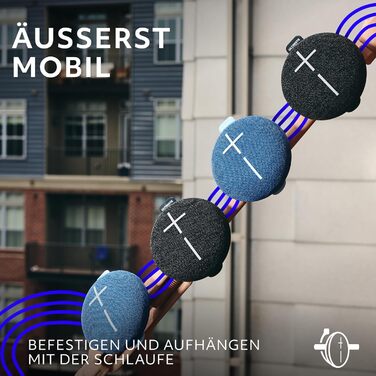 Портативна Bluetooth колонка Ultimate Ears MINI ROLL: Водонепроникна, пилозахисна (IP67), потужний бас, 40м радіус дії - Gentle Black