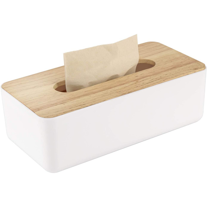 Wooden Cosmetic Tissue Box, 26x13x11cm Tissue Dispenser, Practical Tissue Box, Rectangular Tissue Box for Standard Tissues