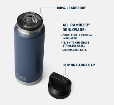 YETI Rambler 36 oz Chug Cap Bottle - Vacuum Insulated Stainless Steel, Firefly Yellow
