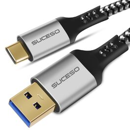 Кабель USB-C to USB 3.1 Gen2, 0.5м, 10Gbps, 3A/60W, для Android, iPhone, Galaxy, Redmi, Pixel, PS5, SSD