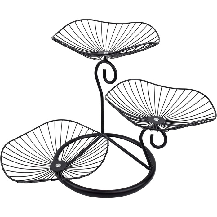 Багатоярусна корзина для фруктів та овочів CUKE2BEET, 3 рівні, чорна