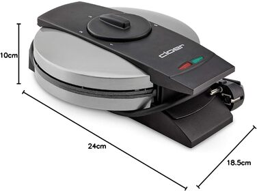 Вафельниця Cloer 1639SR: вафлі у формі серця, діаметр 15,5 см, антипригарне покриття, 930 Вт, індикатор, сталева рама