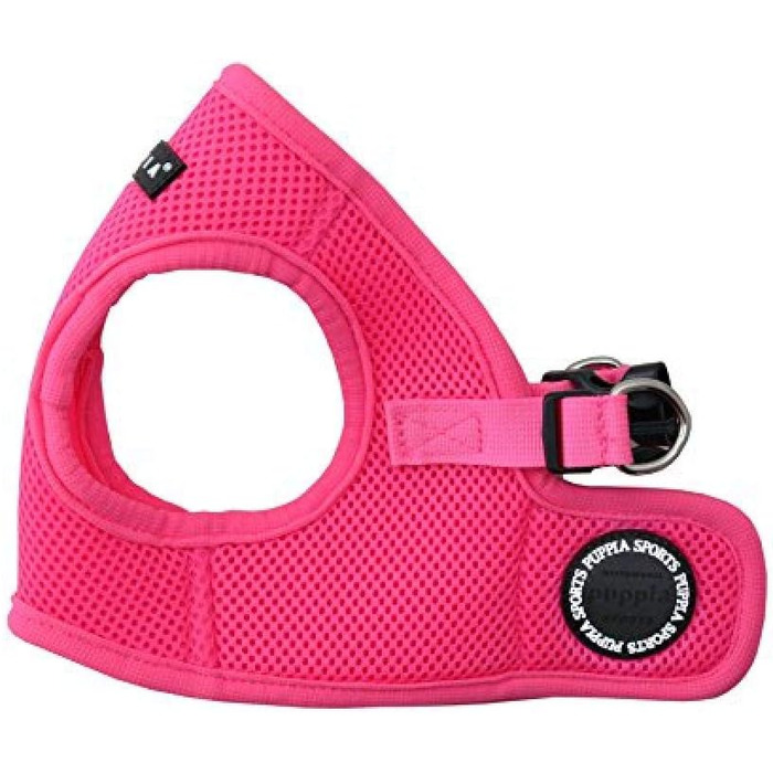 Шлейка для собак Puppia, неонові кольори, висока якість, комфортна, для цуценят, зелений, PAPA-AH1325-GR, S, рожевий
