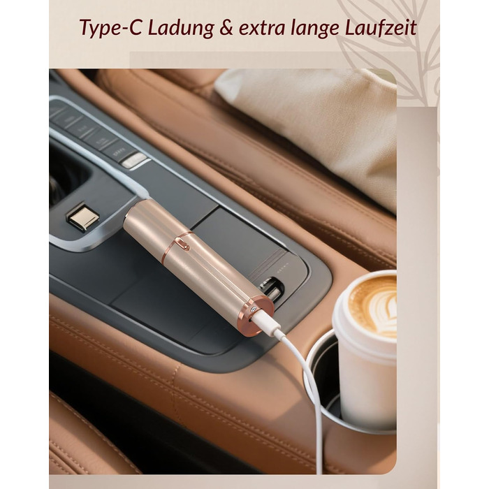 Електричний жіночий епілятор для обличчя: безболісний жіночий тример для швидкої та ніжної скоблення верхньої губи, підборіддя та щік (Золотий)