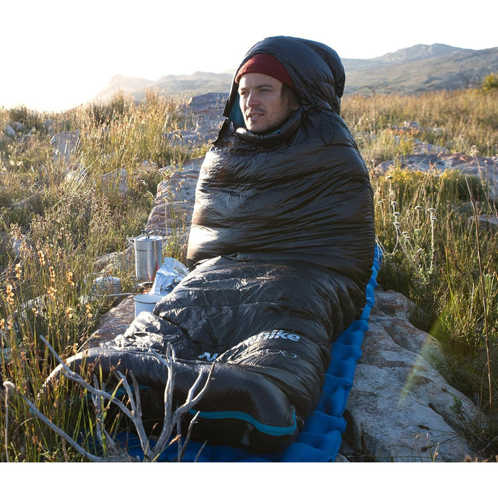 Спальний мішок Naturehike 4 сезони, чорний, для кемпінгу та подорожей