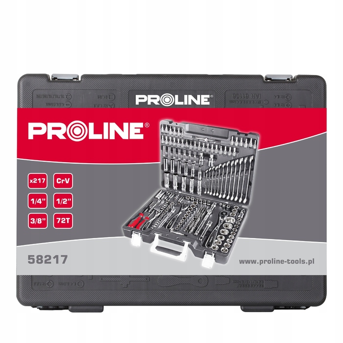 Набір торцевих ключів Proline 58217, 217 предметів