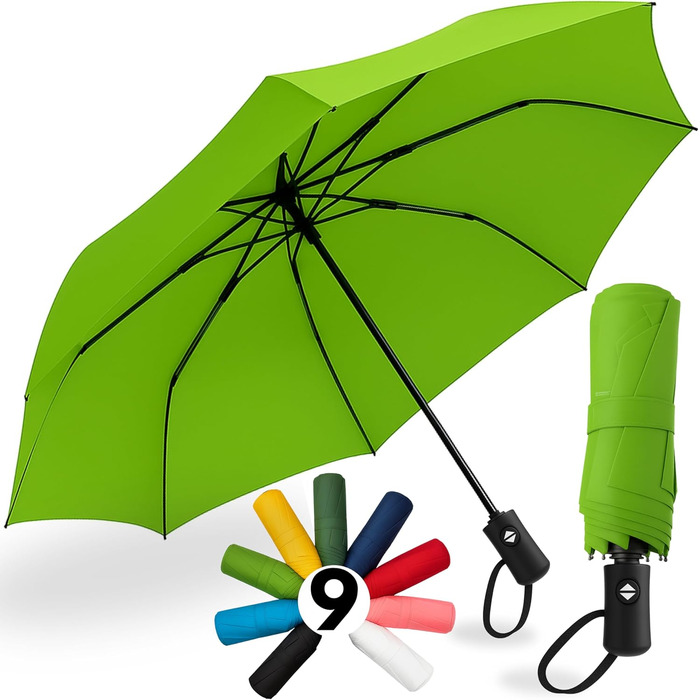 Стійкий до вітру парасолька Rainroyal Drytogo: 3 розміри (95, 100, 105 см) | Автоматичний, для жінок та чоловіків | Колір: світло-зелений