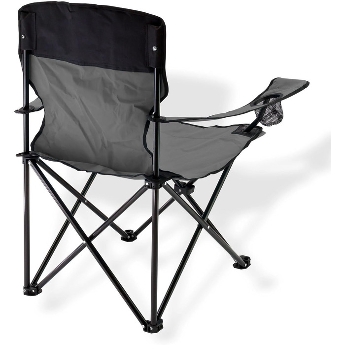 Складний стілець DEMA з високою спинкою сірого кольору