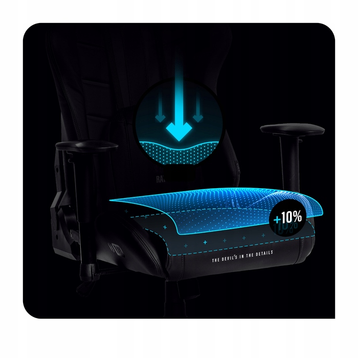 Ігрове крісло Diablo Chairs Diablo X-Ray L, екошкіра, чорне