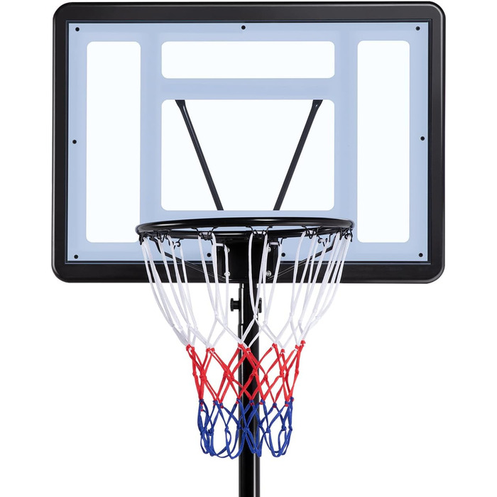Yaheetech Adjustable Basketball Stand with Wheels - Outdoor Basketball Hoop System