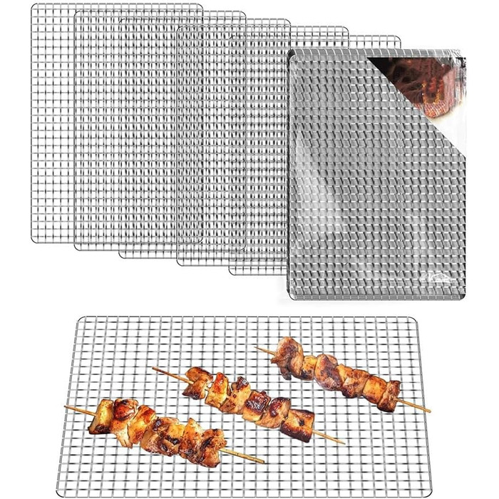 Grill attachment, disposable grill racks, 10 pieces 11.8 X 15.7 - baking racks, grill accessories for outdoor smoker grills