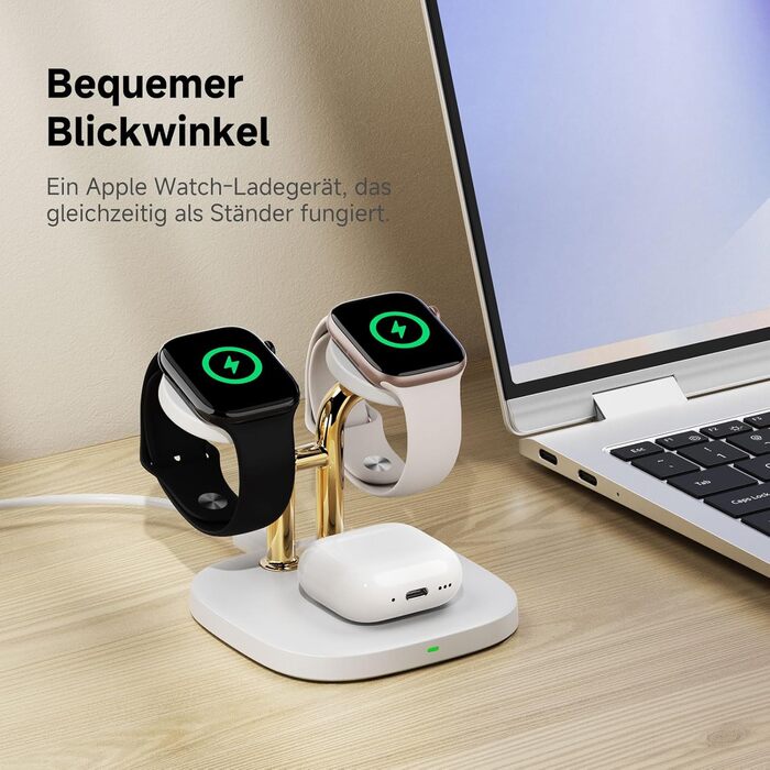 Зарядний пристрій SwanScout для Apple Watch 10/Ultra/9/8/7/6 та AirPods Pro (704A, 3.3W, без адаптера)