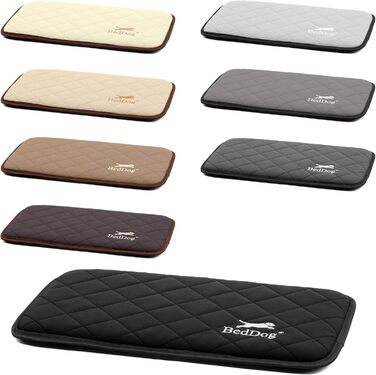 Килимок для собак BedDog® Nelly - комфортний лежак для тварин, штучна шкіра, 90x60 см, пісочний/кремовий колір