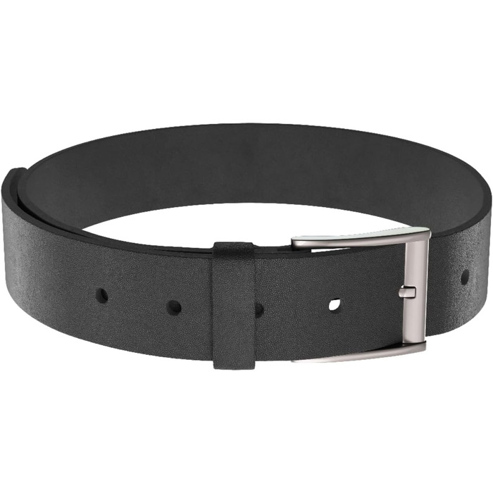 Чоловічий шкіряний ремінь H&H чорного кольору, ширина 38 мм, регульований, для штанів, джинсів, костюма