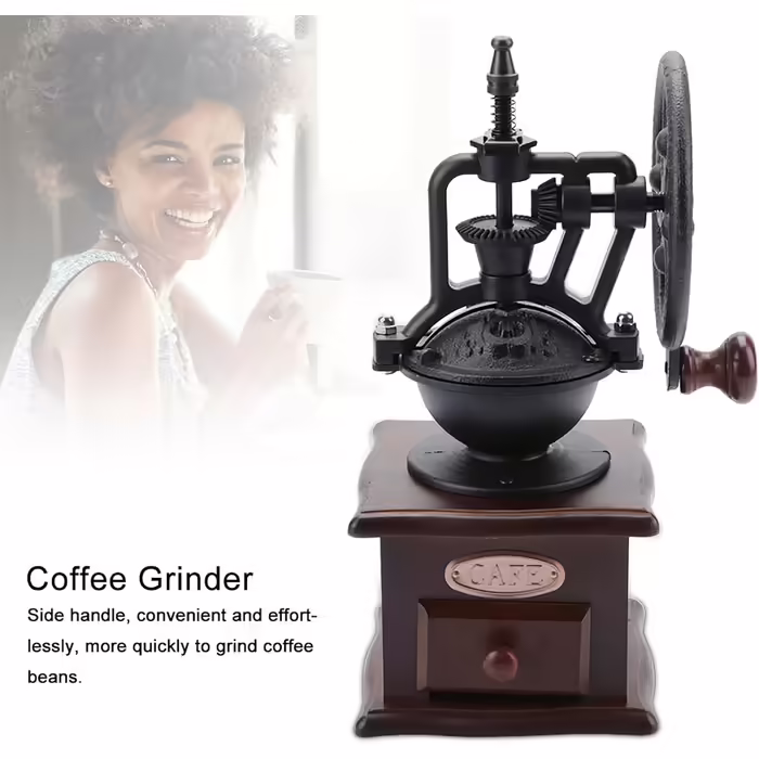Retro Manual Coffee Grinder Hand Sharpener Hand Crank Coffee Mill Home Grinding Machine