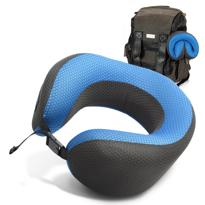 Подушка для подорожей Travel Blue Dreamer для літака з Memory Foam - комфорт, підтримка, дихаючий матеріал, знімний чохол