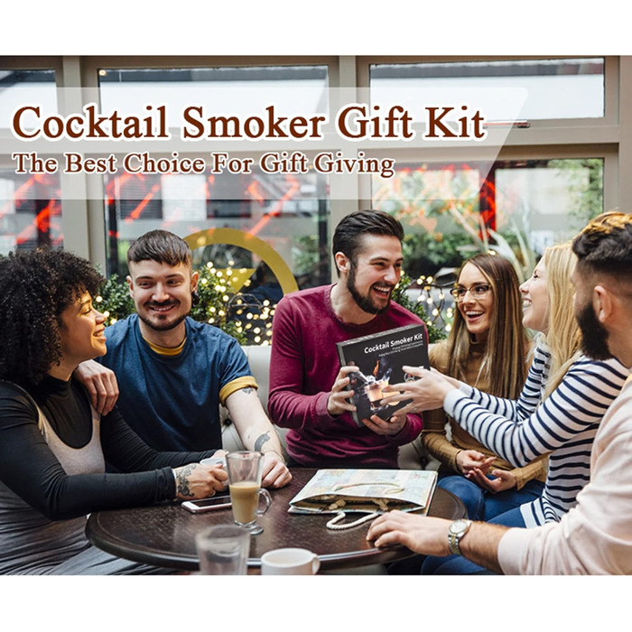 RoseFlower Cocktail Smoker Set, Nostalgie Smoker Set for Whiskey, Drinks, Bourbon, Steak, Fish and Cheese – Infused Smoke for Drinks and Food – House/Garden/Grill - Father's Day Gift (#1)