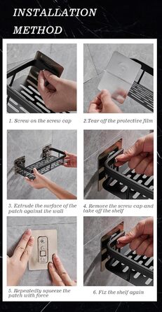 Поличка для душу JUVEL без свердління, кутова, 2 шт. Матова поверхня, захист від іржі, органайзер для душу, кухні, ванної кімнати. Легка установка (Чорний)