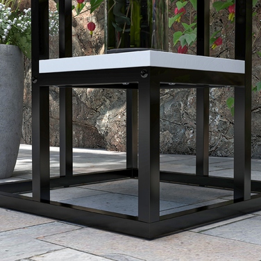 Outsunny Plant Stand Steel Flower Shelf 4 Tiers for Garden Balcony 34x34x70cm White