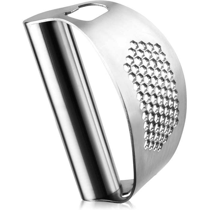 Пресс для часнику з нержавіючої сталі, подвійний функціонал, подрібнювач часнику, безпечний для миття в посудомийній машині