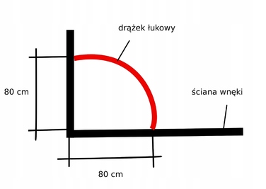 Дуговий шторний карниз Estiva 80-80 x 27 мм, сріблястий