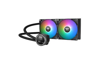 Система водяного охолодження Thermaltake TH360 V2 Sync AIO з LCD 2.1' (480x480), 3x 120mm ARGB вентилятори, сумісна з Intel LGA1851/1700 та AMD AM5/AM4, чорний корпус (280mm)
