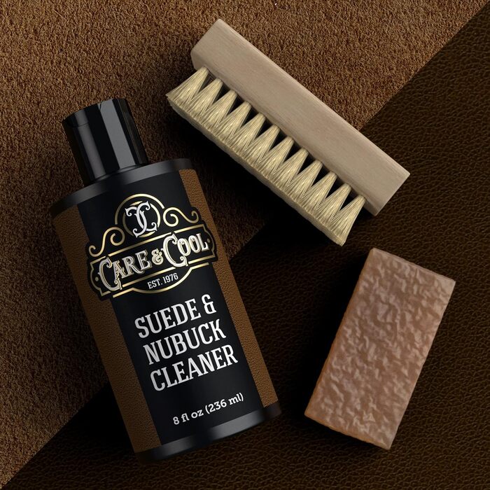 Care & Cool Suede & Nubuck Adhesive Set (8 oz) restores color and vitality to footwear and furniture (Basic Kit), neutral, 8 fl oz, Neutral, 8 fl oz