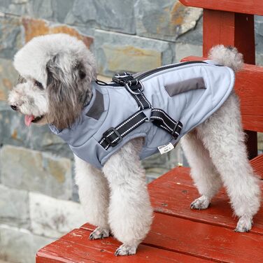 Osleidy Dog Winter Coats, Ware Dog Antel Reflective Dog Clothing Waterproof Puppy Vest for Cold Weather it Dog Harness for Small Medium Dogs (White, ) (XXL, Blue)