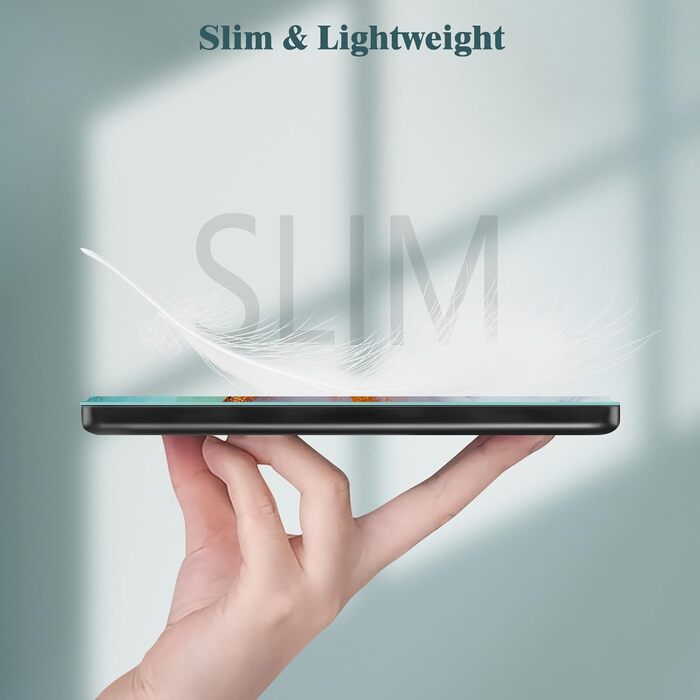 Чохол Fintie для електронних книг Tolino Shine Color/Shine(2024)/Shine 4(2022) & Kobo Clara Colour/Clara BW(2024)/Clara 2E(2022) з авто-вимкненням та магнітним закриттям, блакитний мармур