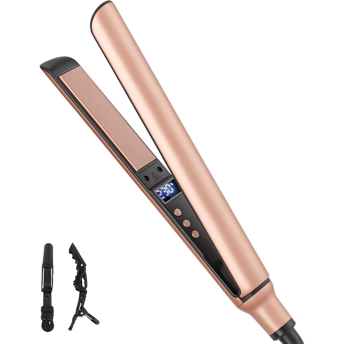 Випрямляч для волосся 2-в-1 Ceramic Straight: випрямлення та локони, рожеве золото, для всіх типів волосся