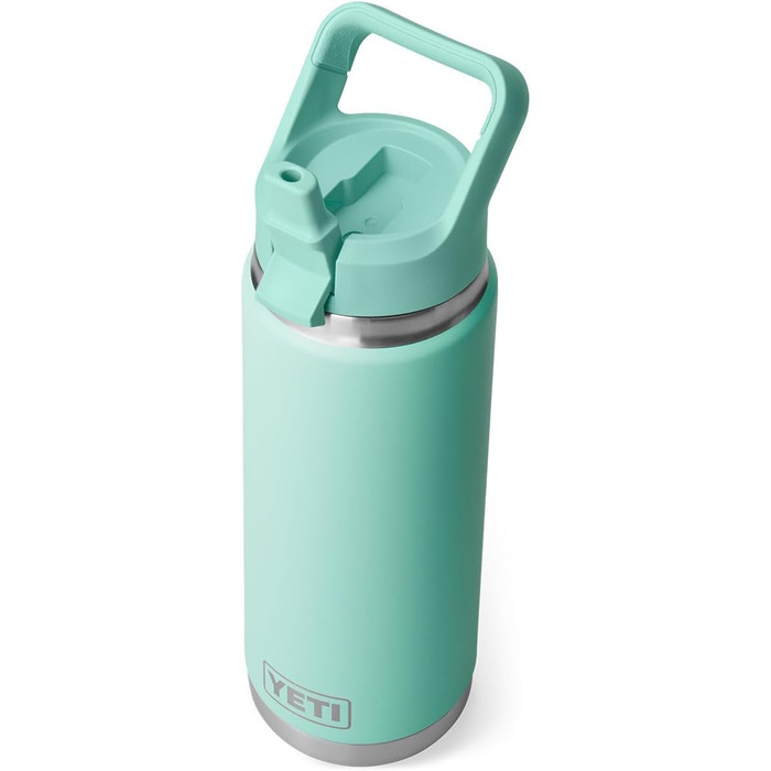 YETI Rambler C Drink Straw Bottle, vacuum-insulated stainless steel bottle with straw lid, 26 oz (769 ml) (Seafoam)