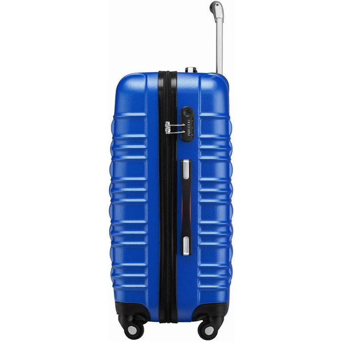 Набір валіз ABS S-M-L-XL з кодовим замком та телескопічною ручкою, ролер для подорожей, ручна поклажа (Блакитний)