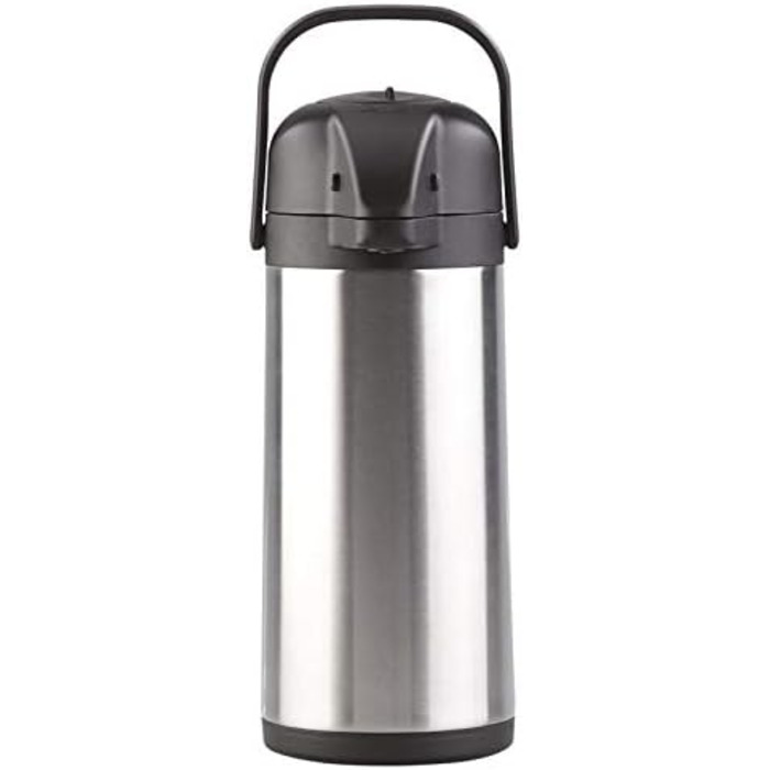 Rosenstein & Söhne Vacuum Pump Carafe: Double-walled vacuum-insulated carafe with pump system, stainless steel, 3 liters (Pump Carafe 3 liters, Coffee Dispenser 3, Insulated Mug)