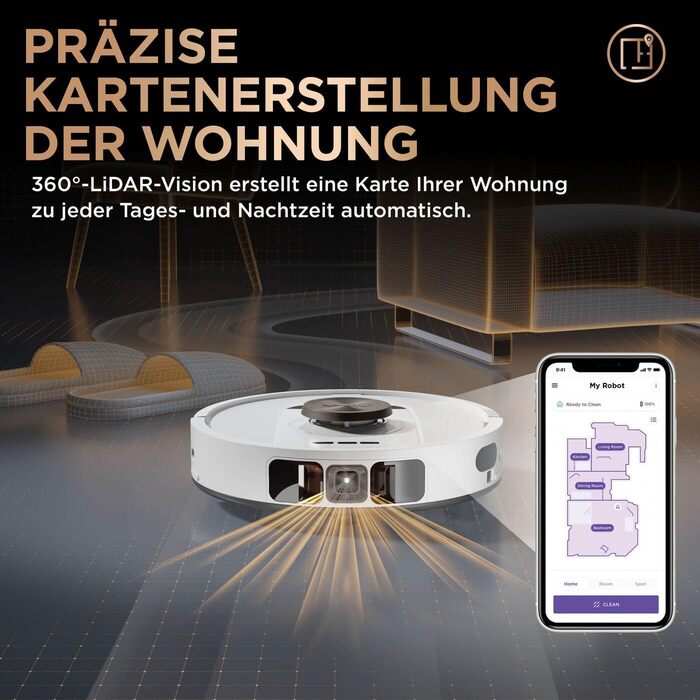 Робот-пилосос та робот-мийник Shark PowerDetect 2-в-1, NeverTouch Pro, самостійне очищення до 60 днів, 3D-LiDAR навігація, NeverStuck, керування через додаток, RV2800ZEEU, 2 щітки, Anti-Micro Pads, 1 капсула