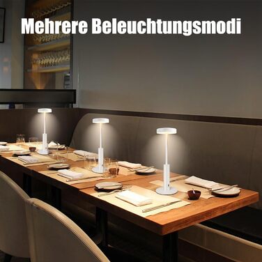Бездротова LED лампа для столу з регулюванням кольору та яскравістю, сенсорне керування, для дому та кафе