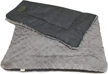 KaraLuna Dog Mat 80 x 55 cm for home & on the go | Washable | 3 sizes available | Dog blanket, dog cushion, padded dog blanket, fluffy (Large, Brown)